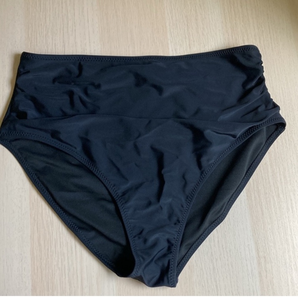 NWT Blooming Jelly Hi-Waist Black Bikini Set, Size Large, Women's Swimwear Set - Picture 3 of 11